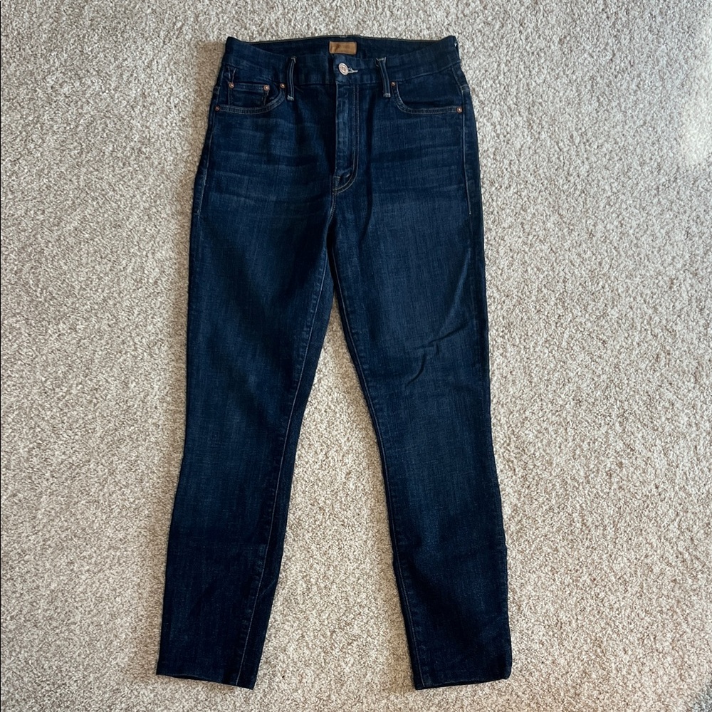 MOTHER Dark Indigo Skinny Jeans